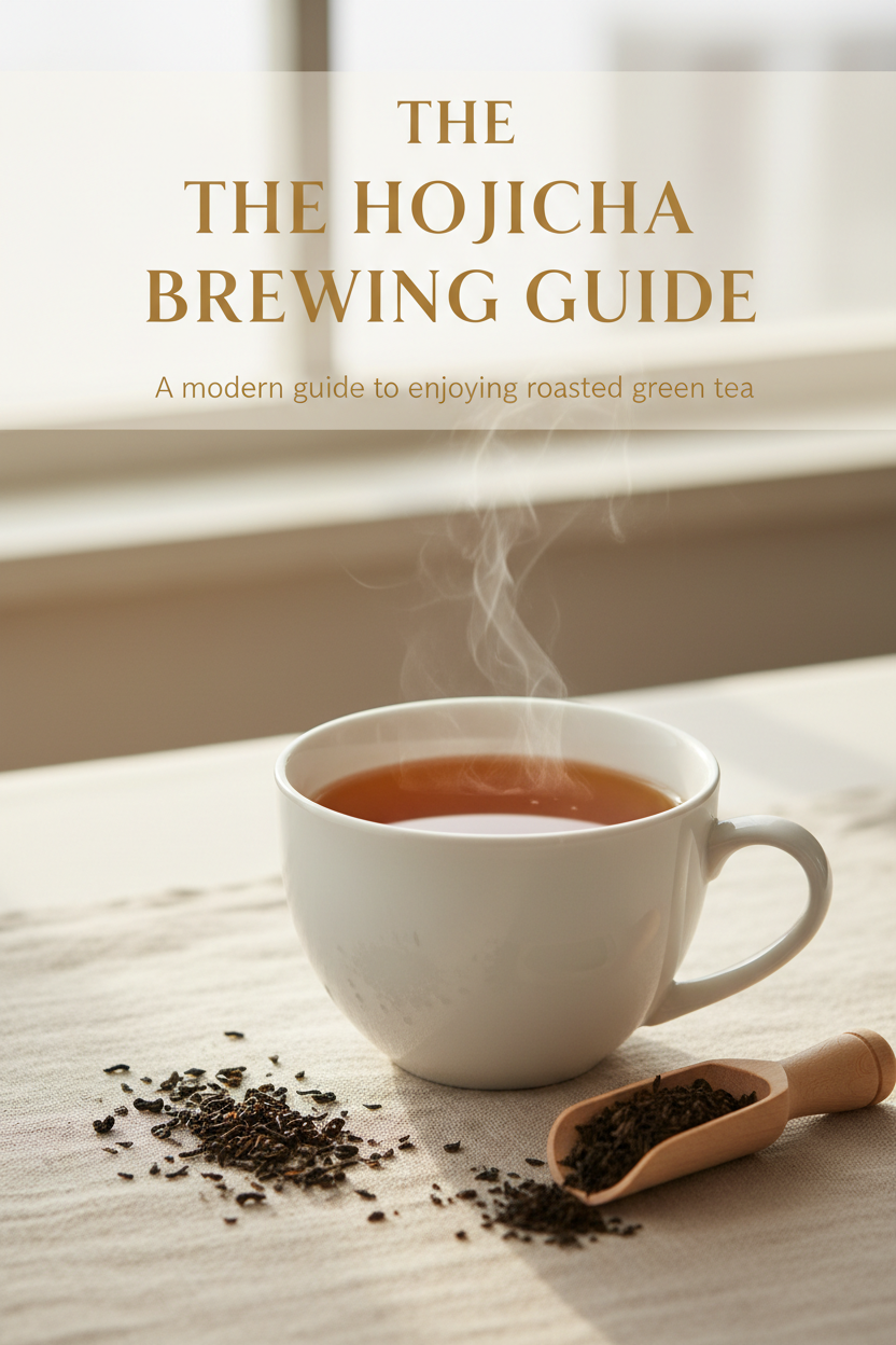 Bright minimal cover image for The Hojicha Brewing Guide